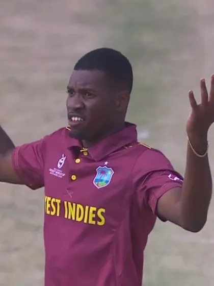  ICC U19 CWC: ENG v WI – All the wickets taken by Nyeem Young