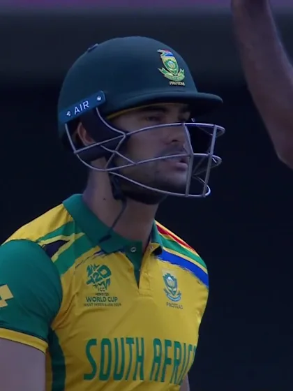Logo of Reeza Hendricks - Wicket - United States of America vs South Africa