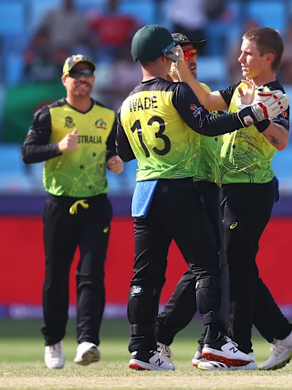 Adam Zampa strikes with his first ball