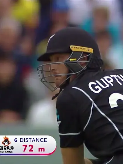 Logo of CWC19 Final: NZ v ENG – Guptill hits for six over third man