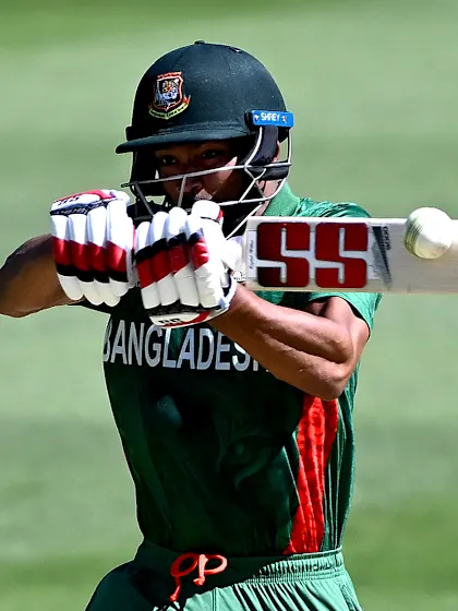 Logo of Najmul Hossain Shanto's first T20I half-century rescues Bangladesh | Highlights | T20WC 2022