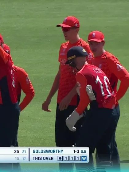 ICC U19 CWC: SL v ENG – Goldsworthy catches Kamil plumb in front