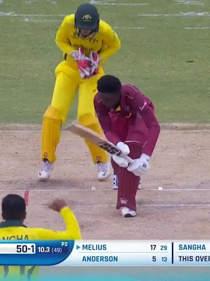 ICC U19 CWC: AUS  v WI - Melius edges one off Sangha