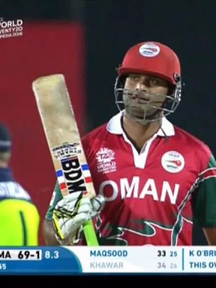 Khawar Ali Wicket Fall OMA V IRE Video ICC WT20 2016