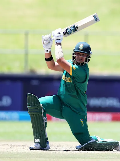 Lhuan-Dre Pretorius with a Six vs. India