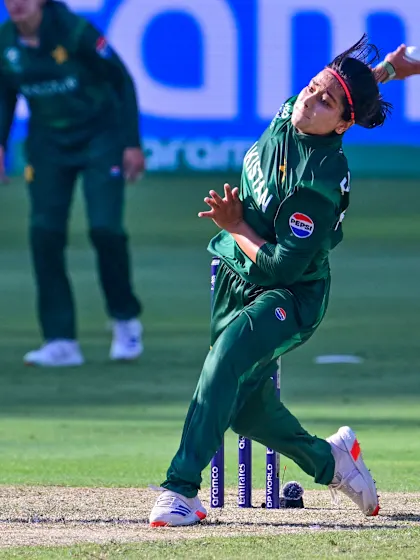 Sensational Fatima near hat-trick stings India chase | WT20WC 2024