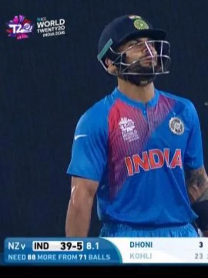 Virat Kohli Wicket Fall NZ V IND Video ICC WT20 2016
