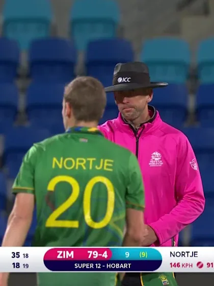 Wicket - Milton Shumba - South-Africa v Zimbabwe ICC T20WC 2022