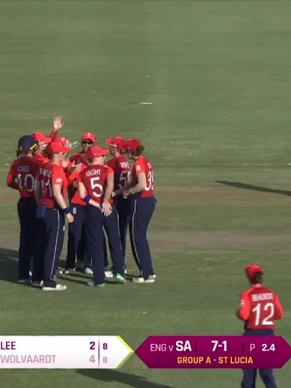 ENG v SA: Laura Wolvaardt edges behind off Linsey Smith