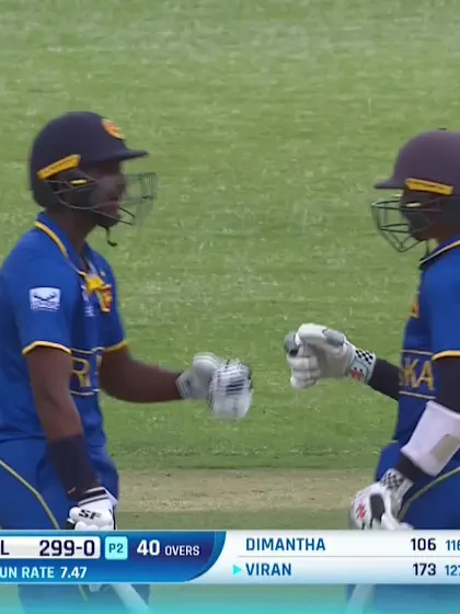 Viran Chamuditha with a Four vs. Japan