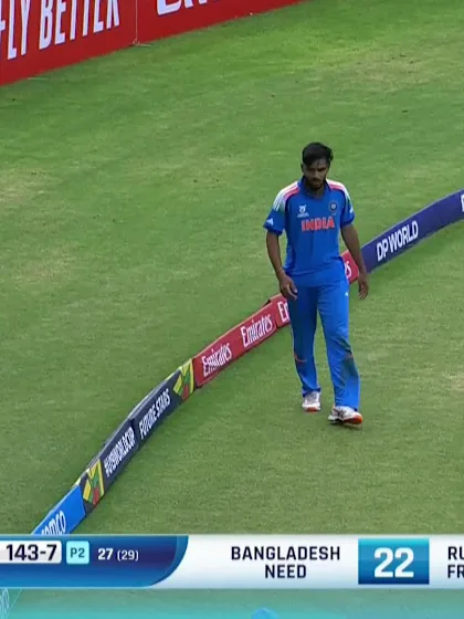 R Hossan with a Four vs. India