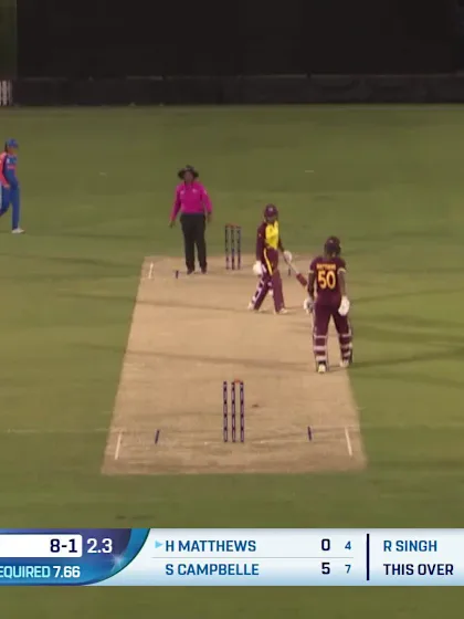 Logo of Hayley Matthews - Wicket - India Women vs West Indies Women