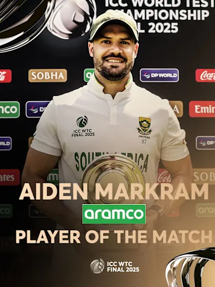 Logo of Markram's splendid ton guides Proteas to historic win | Aramco POTM Highlights | WTC25 Final