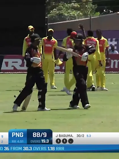 Winning moment | UGA v PNG | ICC U19 Men’s CWC 2022