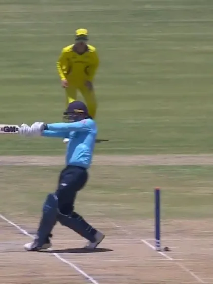 ICC U19 CWC: AUS v ENG – Evison swats a big six over midwicket