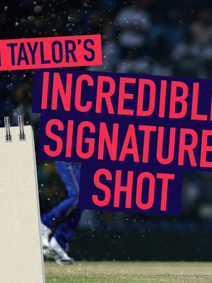Retiring star Brendan Taylor's signature shot