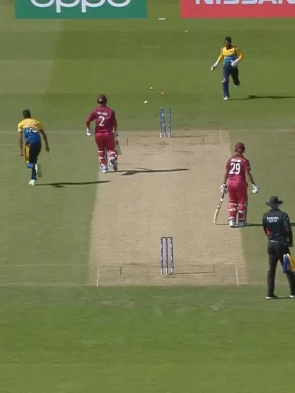 Logo of CWC19: SL v WI - Shimron Hetmyer is run out after mix up