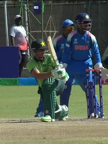 Hamza Zahoor with a Four vs. India
