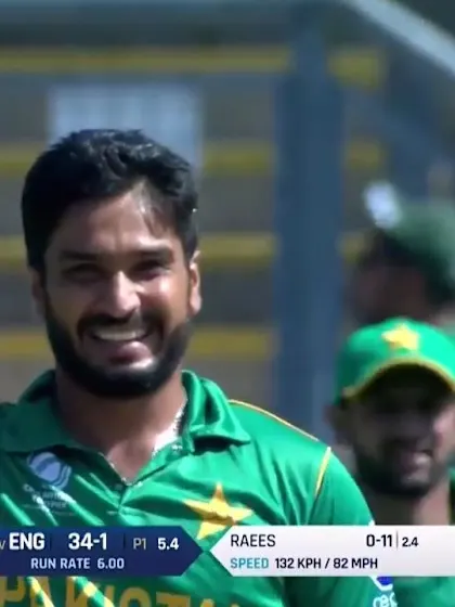 WICKET: Hales falls to Raees for 13