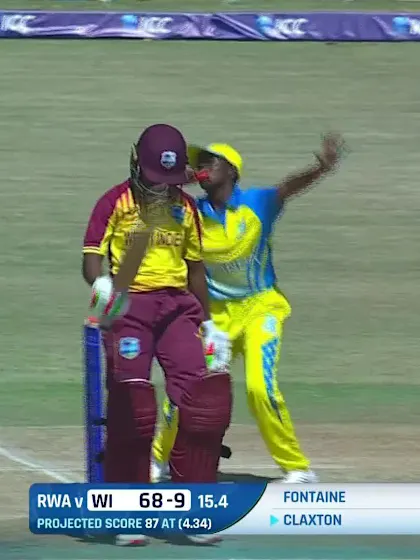Logo of Wicket-Jahzara-Claxton-West-Indies-U19s-Women v Rwanda-U19s-Women ICC U19W T20WC 2023