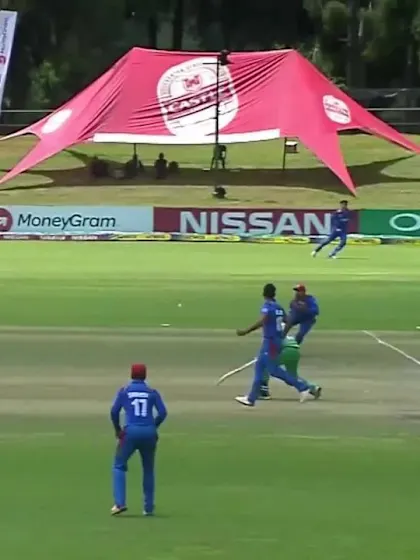Niall O'Brien goes for 36, finding Shenwari off Dawlat Zadran