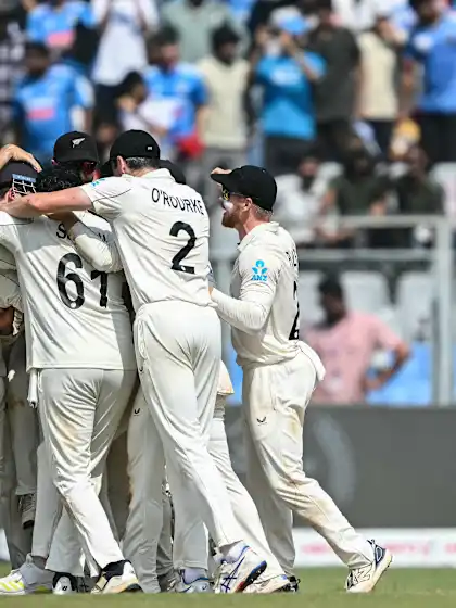 Logo of Joy for New Zealand after historic series win over India 
