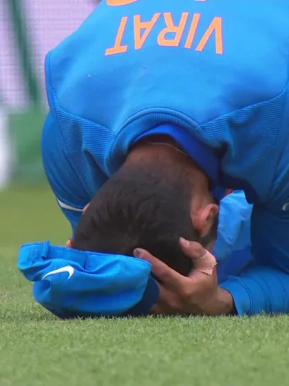 CWC19: IND v AUS - Kohli reacts to missing Finch run out chance