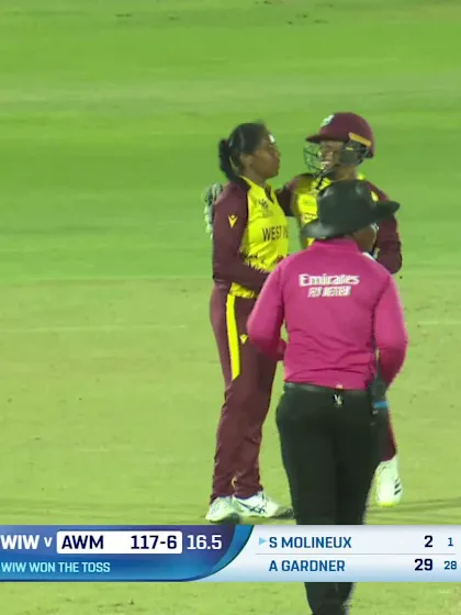 Logo of Sophie Molineux - Wicket - West Indies Women vs Australia Women