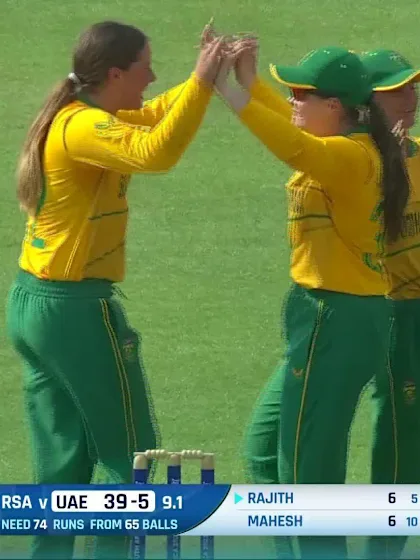 Wicket-Rinitha-Rajith-South-Africa-U19s-Women v UAE-U19s-Women ICC U19W T20WC 2023