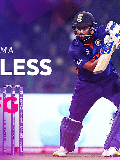 Logo of Rohit Sharma's explosive 74 sets up India win against Afghanistan | T20 WC 2021