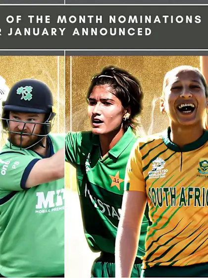 ICC Player of the Month nominations for January announced