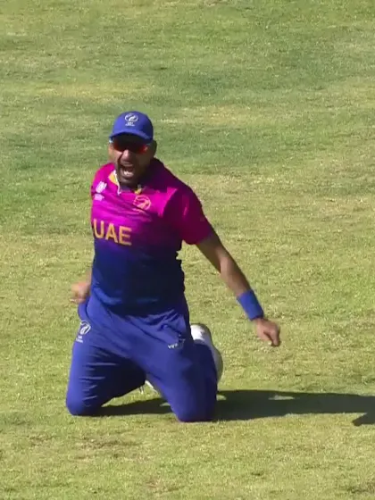 Logo of Michael Leask - Wicket - Scotland vs UAE