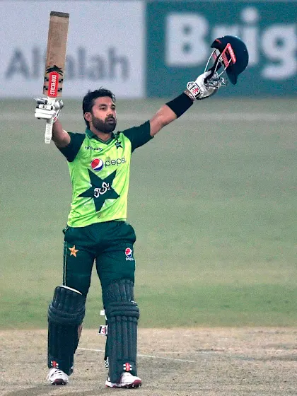 Rizwan's first T20I century helps Pakistan win the series opener