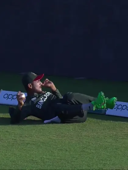 Naim's brilliant effort in the field gets the wicket of Amini