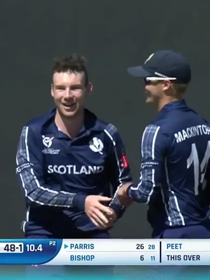 Charlie Peet cleans it up | WI v SCO | ICC U19 Men’s CWC 2022