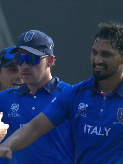 Sandeep Lamichhane - Wicket - Nepal vs Italy