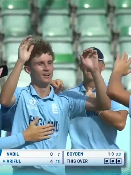 Josh Boyden removes the openers | BAN v ENG | ICC U19 Men’s CWC 2022