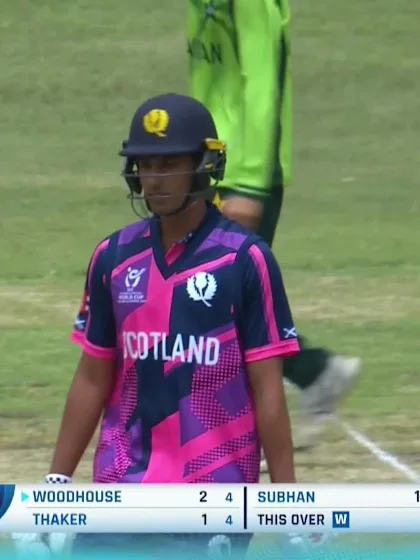 Jake Woodhouse - Wicket - Pakistan vs Scotland