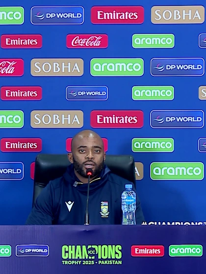 Logo of Temba Bavuma- South Africa pre-match press conference, 4 March '25