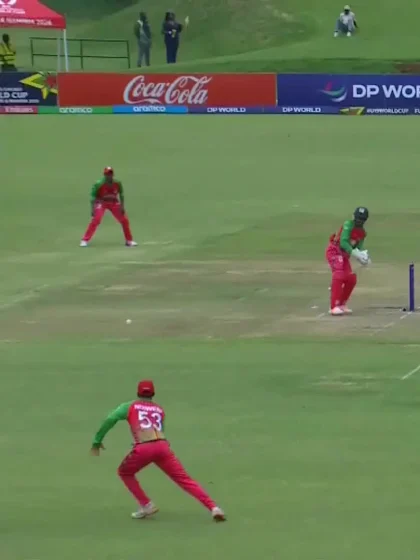 Azizul Hakim Tamim with a Four vs. Zimbabwe
