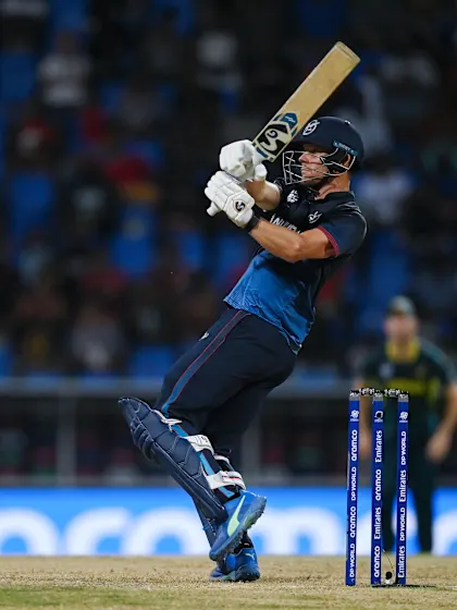 Gerhard Erasmus deposits Pat Cummins delivery out of the park | T20WC 2024