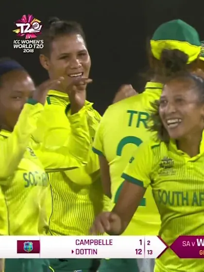 WI v SA: Deandra Dottin is Shabnim Ismail's third of the day