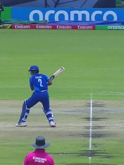 Faisal Khan with a Four vs. Ireland