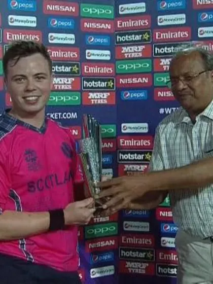 Logo of Player of the Match – Matt Machan  – SCO v HK
