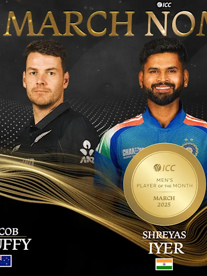ICC Men’s Player of the Month Nominees for March 2025 revealed