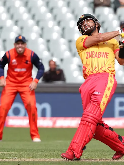 Logo of Netherlands pick up prized wicket as Sikandar Raza skies one for Zimbabwe | T20WC 2022