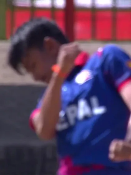 Subash Bhandari with a Bowled Out vs. Bangladesh