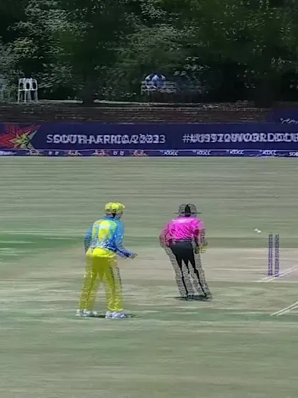 Wicket-Adel-Zimunu-Zimbabwe-U19s-Women v Rwanda-U19s-Women ICC U19W T20WC 2023