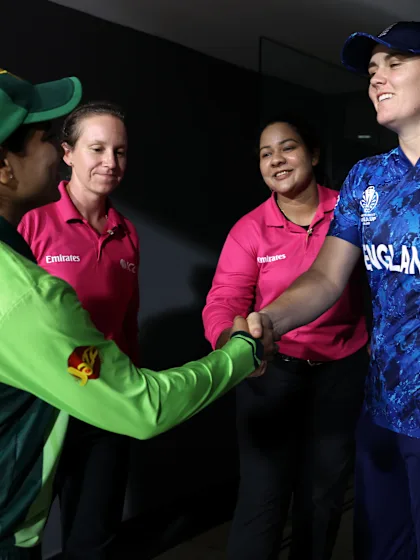 Sana and Sciver-Brunt shake hands as game is called off due to rain | CWC25