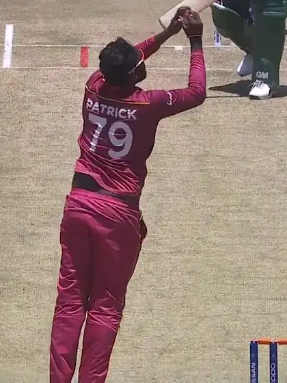 ICC U19 CWC: SA v WI – Moletsane is caught-and-bowled by Patrick